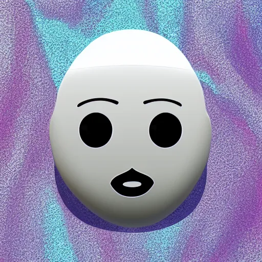Image similar to pouty emoji on a white background
