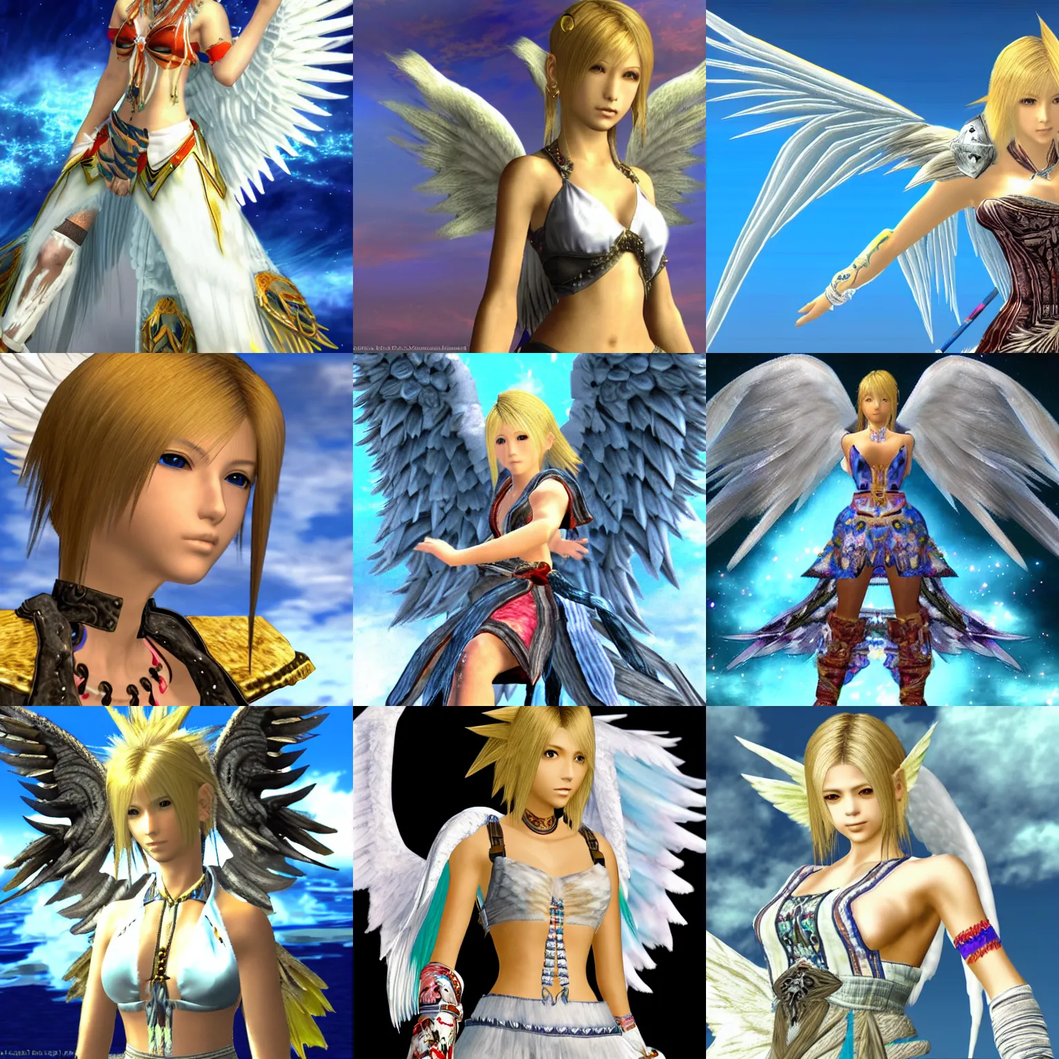 Prompt: a beautiful angel from final fantasy x