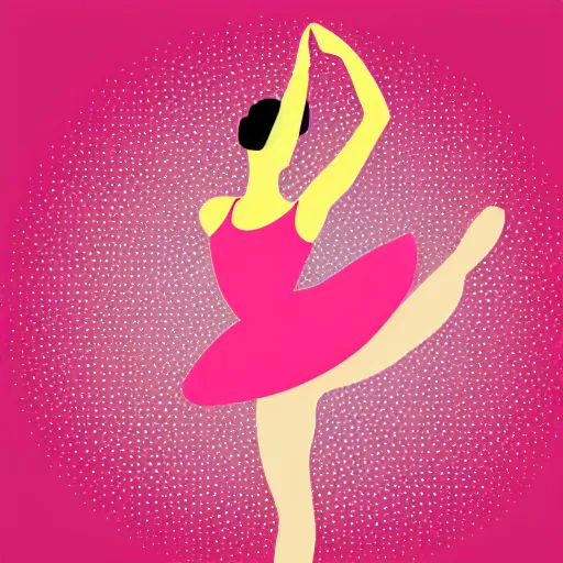 Image similar to ballerina in dancing pose vector logo, professional sports style, flat colour, svg, professional, sharp edges