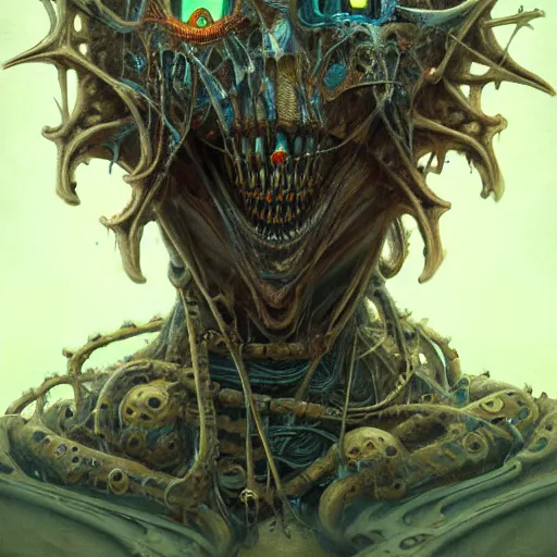 Prompt: a portrait of a beautiful biomechanical Morty, horror concept art by giger and beksinski and szukalski and wlop and pete mohrbacher, digital art, highly detailed, intricate, sci-fi, sharp focus, Trending on Artstation HQ, deviantart, unreal engine 5, 4K UHD image