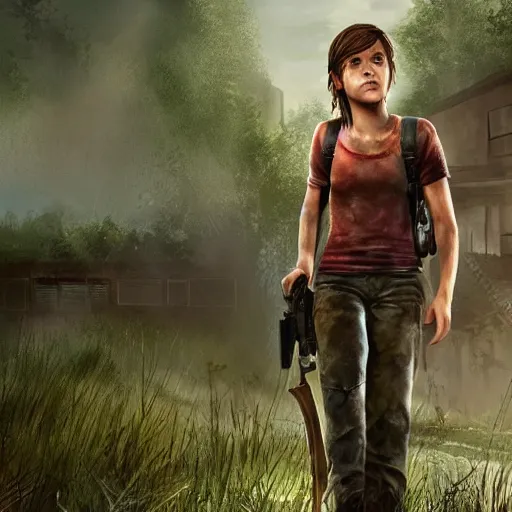 Prompt: ellen paige as ellie in the last of us