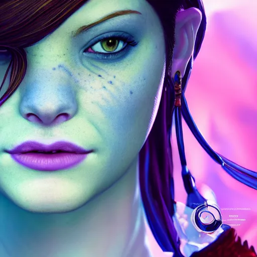 Prompt: Emma stone as a portrait of a female na’vi from Avatar, digital art, highly detailed, award winning, concept art, intricate, sharp focus, Trending on Artstation HQ, unreal engine 5, 4K UHD image