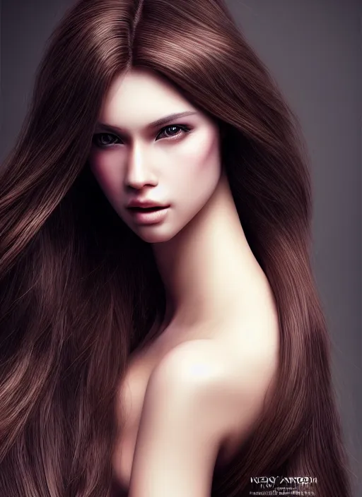 Image similar to a gorgeous female with long brown hair, photo by nick knight, realistic, full body shot, wide angle, sharp focus, 8 k high definition, insanely detailed, intricate, elegant, art by stanley lau and artgerm, floating embers