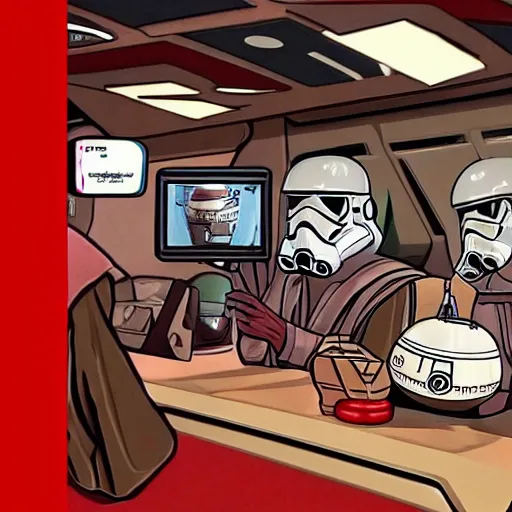 Prompt: McDonald's in the star wars universe