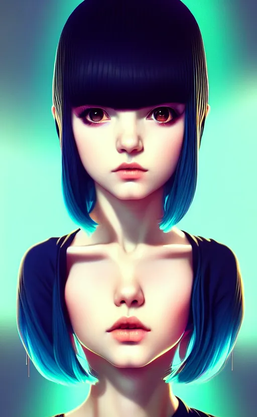 Image similar to a beautiful young british alternative music singer. optical illusion art by ilya kuvshinov lois van baarle ross tran range murata artgerm katsuhiro otomo norman rockwell. highly detailed intricately sharp focus mystically trending deviantart, pinterest, vogue italia, unreal engine 5, 4 k uhd image