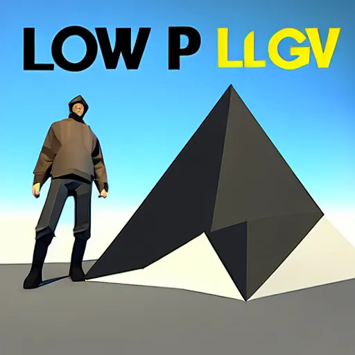 Prompt: low poly logue cover art