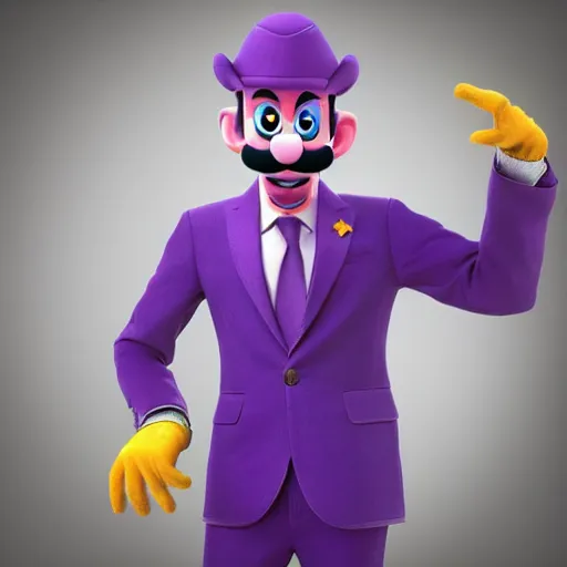 Prompt: stunning award winning hyperrealistic hdr 8 k highly detailed portrait photo of waluigi as a real human!!!!!!!!