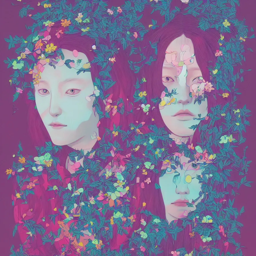 Image similar to portrait of a girl, beeple and james jean, chiho aoshima color scheme