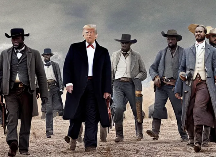 Image similar to donald trump in django unchained