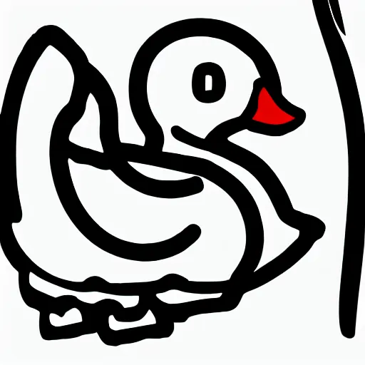 Image similar to a duck, modern, pictorial mark, iconic logo symbol