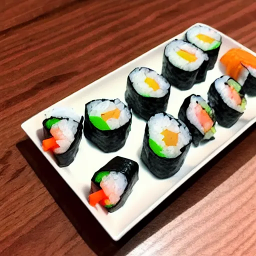 Image similar to an origami sushi