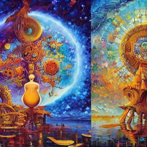 Image similar to visionary art by android jones, james christensen, rob gonsalves, paul lehr, leonid afremov and tim white