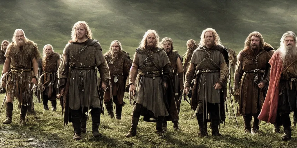 Prompt: the fellowship of the bling, still from the new fantasy movie, 4 k uhd