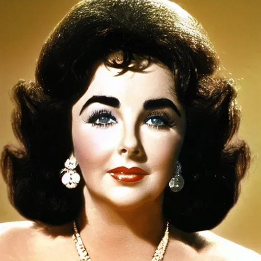 Image similar to face of 2020 Elizabeth Taylor