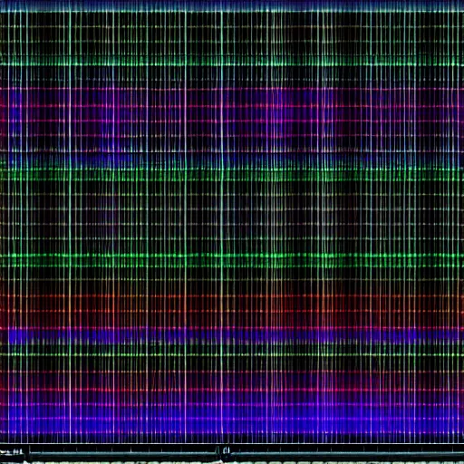 Image similar to spectrograph image of a House-style vocal phrase, harmor, wave candy, FL Studio 20