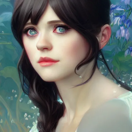 Prompt: ultra realistic illustration, zooey deschanel anime, intricate, elegant, highly detailed, digital painting, artstation, concept art, smooth, sharp focus, illustration, art by artgerm and greg rutkowski and alphonse mucha and wlop