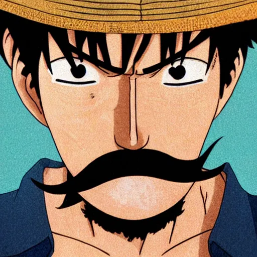 Image similar to luffy with mustache