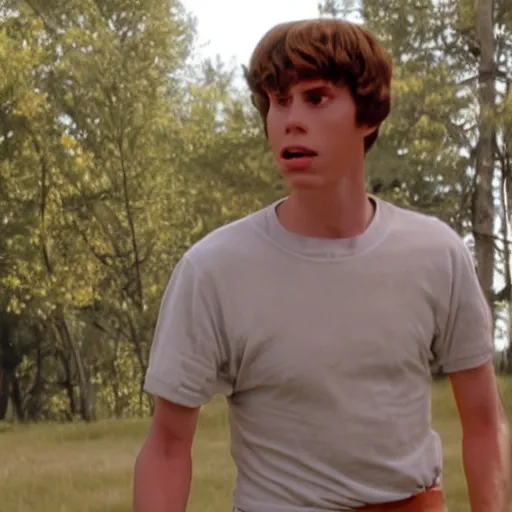 Image similar to Live Action Still of Jerma in Napoleon Dynamite, real life, hyperrealistic, ultra realistic, realistic, highly detailed, epic, HD quality, 8k resolution, body and headshot, film still