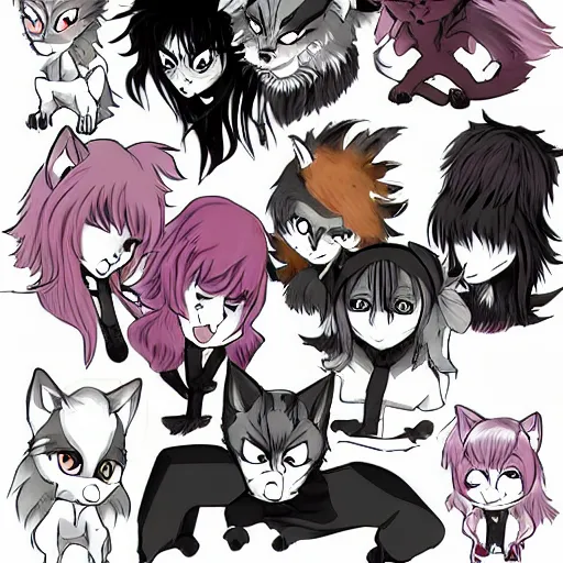 Lexica - character concept art of an anime werewolf | | cute - face-demhanvico.com.vn