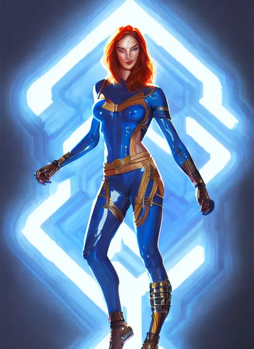 Prompt: portrait of apex legends megan fox as mystique, intricate, elegant, glowing lights, highly detailed, digital painting, artstation, glamor pose, concept art, smooth, sharp focus, illustration, art by artgerm and greg rutkowski, artey freytag