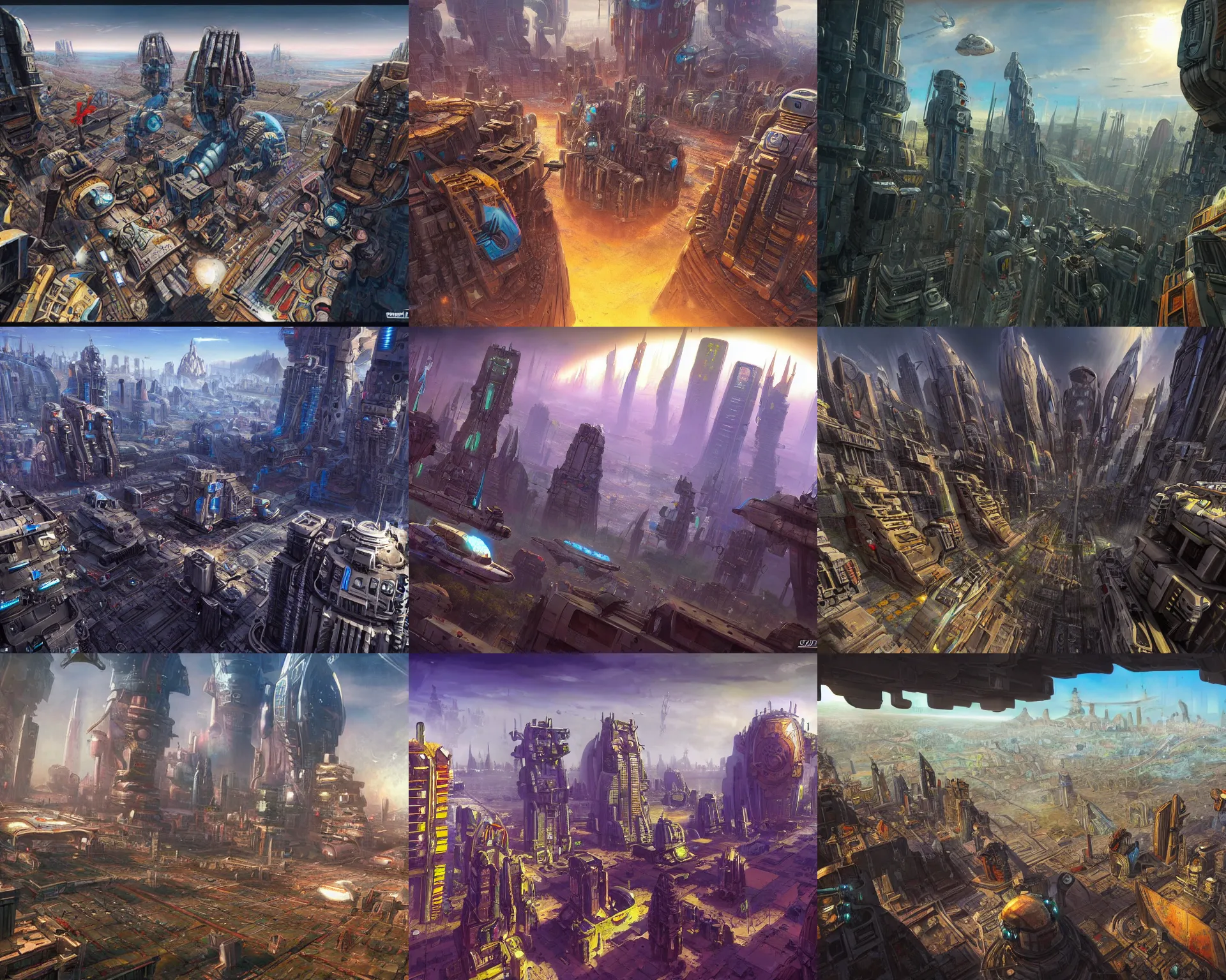 Prompt: photo of Aztec megacity, futuristic, year 2054, wide angle, cinematic, establishing shot, greeble, aerial photograph, style of Tyler Edlin, style of Chris Foss