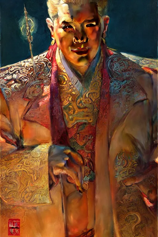 Image similar to wizard, character design, ming dynasty, colorful, painting by gaston bussiere, craig mullins, j. c. leyendecker, tom of finland