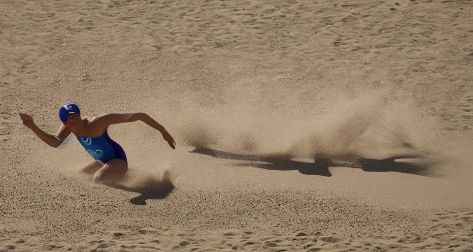 Image similar to olympic swimming in sand