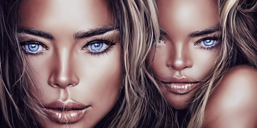 Prompt: hyperrealistic photography of a highly detailed and symmetrical gorgeous denise richards in the style of jin kagetsu, james jean and wlop, highly detailed, face symmetry, highly realistic hands, masterpiece, award - winning, sharp focus, intricate concept art, ambient lighting, 8 k, artstation