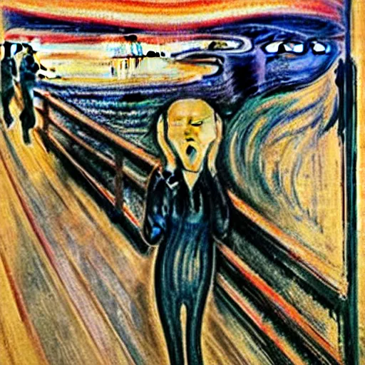 Image similar to Nothing, by Edvard Munch