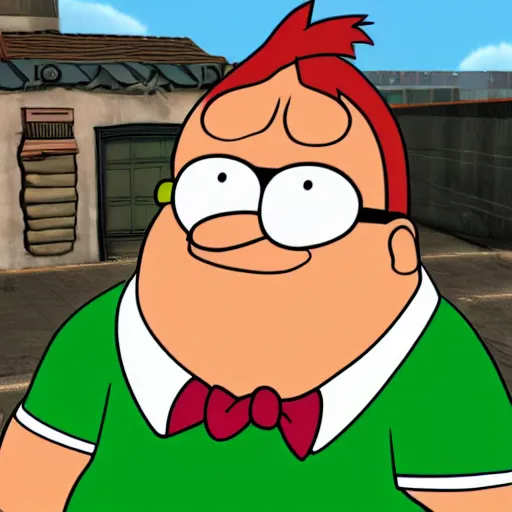 Prompt: Peter Griffin meets Vinesauce Joel, Realistic, HDR, Clear Image, HDD, Dynamic lighting,