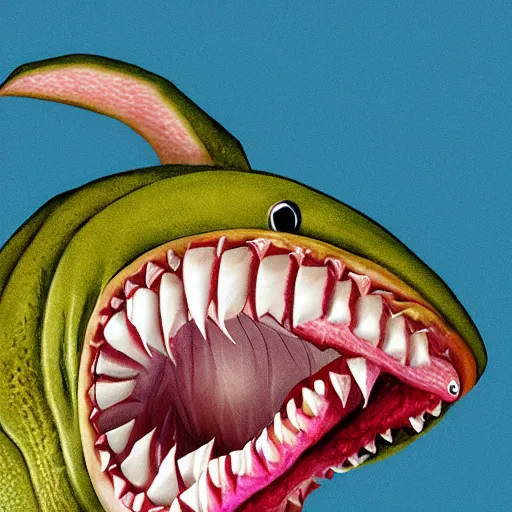 Image similar to pickle shark. hyperdetailed photorealism