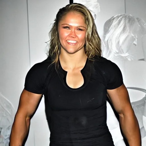 Prompt: ronda rousey drunk