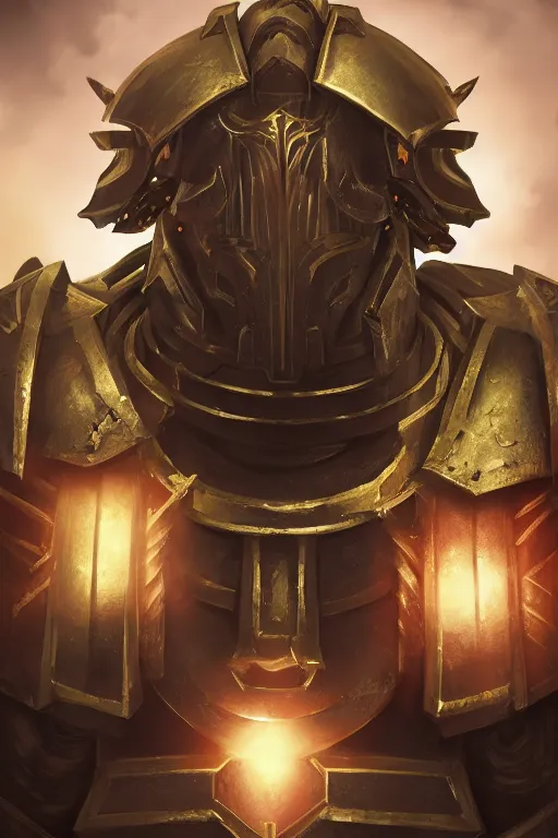 Image similar to armor portrait heros warhammer 4 0 k horus heresy fanart - the primarchs emperor by johannes helgeson animated with vfx concept artist & illustrator global illumination ray tracing hdr fanart arstation zbrush central hardmesh 8 k octane renderer comics stylized