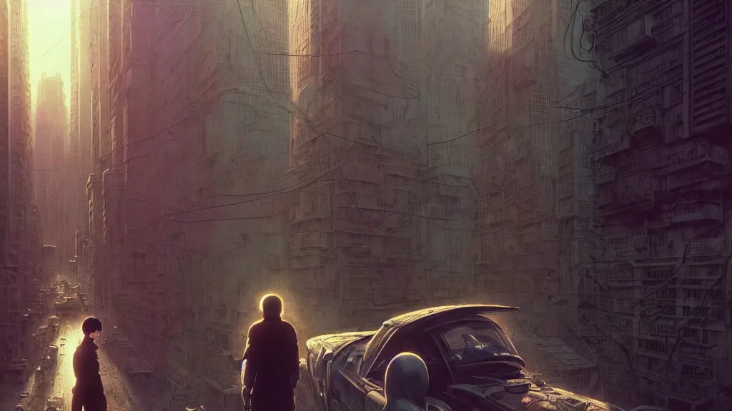 Image similar to realistic aesthetic highly detailed photography of characters in akira scene, characters with hyperrealistic highly detailed faces. from akira by katsuhiro otomo and alejandro hodorovski and denis villeneuve and gregory crewdson style with many details by mike winkelmann and vincent di fate in sci - fi style. volumetric natural light hyperrealism photo on dsmc 3 system