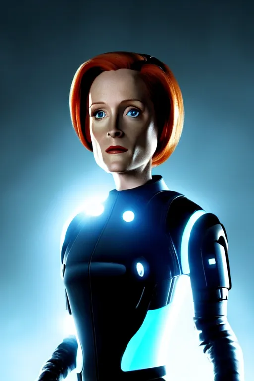 Prompt: dana scully in tron : legacy
