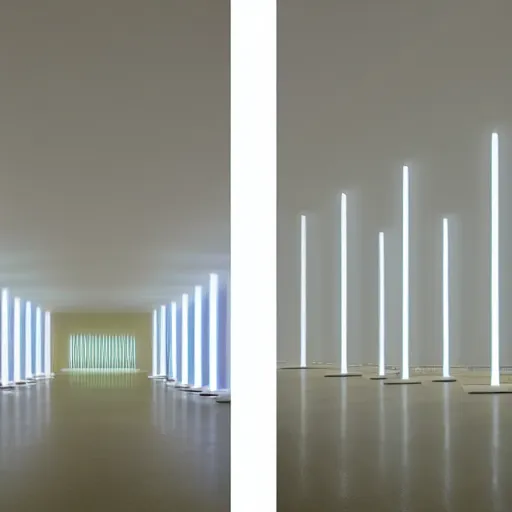 Image similar to dan flavin pillars of light