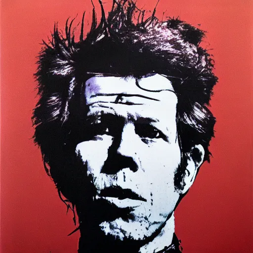 Prompt: tom waits by warhol