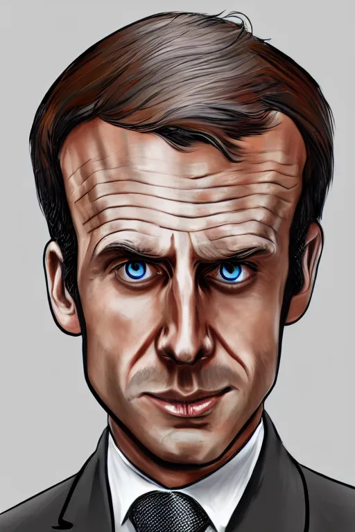 Image similar to scientist emmanuel macron, highly detailed, digital art, sharp focus, trending on art station