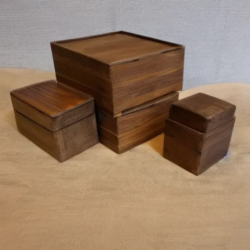 Image similar to 3 wooden boxes