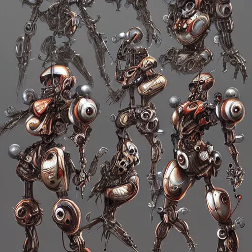 Image similar to biomechanical soldiers by Yoshitaka Amano