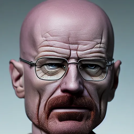 Image similar to Walter White action figure by Hot Toys. Studio lighting.