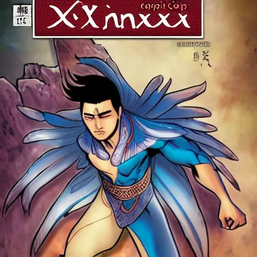 Prompt: xianxia hero comic book cover, full color