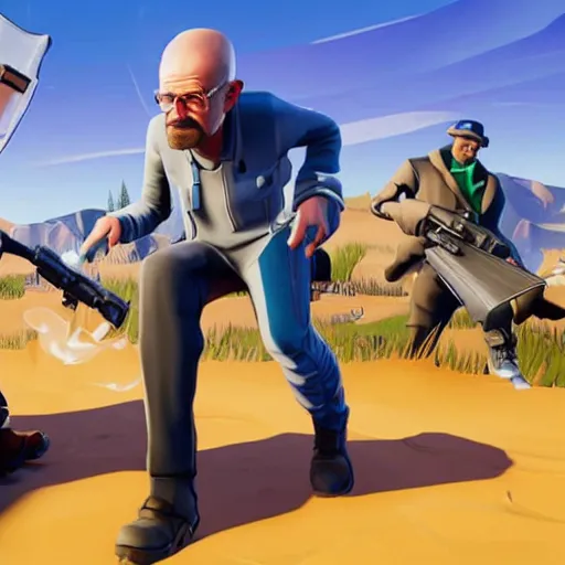 Prompt: Walter White in Fortnite