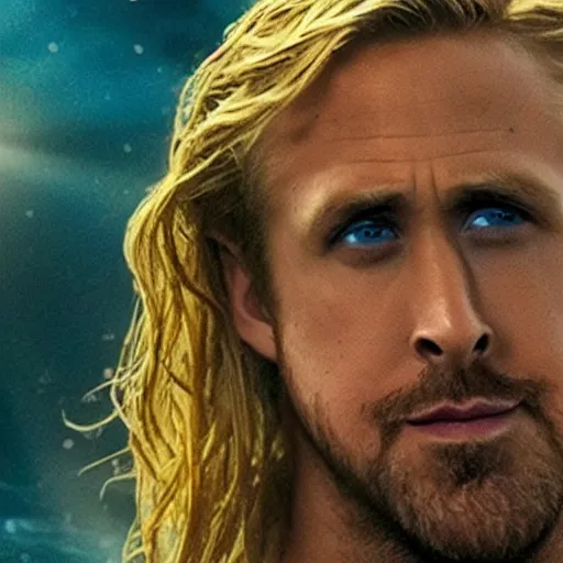 Image similar to Ryan Gosling as Aquaman