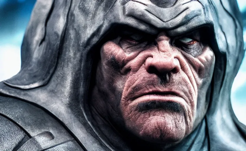 Image similar to film still of brian cox as darkseid, highly detailed,