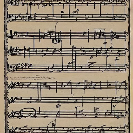Prompt: a piece of sheet music, composed in the style of bach.