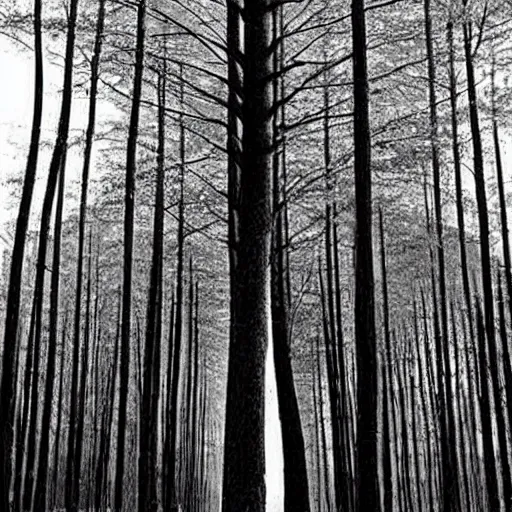 Image similar to a picture that does not show a human being, but is an optical illusion, but many recognize a human being in the structures. it could be trees that are such that the shape represents the shape of a human being.