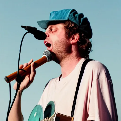 Prompt: mac demarco singing the song viceroy (the film)