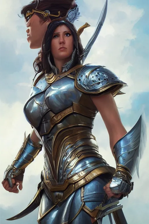 Image similar to amazon valkyrie athena, d & d, fantasy, portrait, highly detailed, headshot, digital painting, trending on artstation, concept art, sharp focus, illustration, art by artgerm and greg rutkowski and magali villeneuve