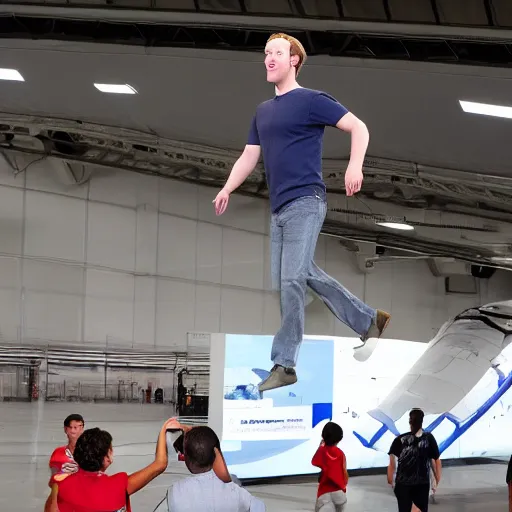 Image similar to mark zuckerberg learning to fly